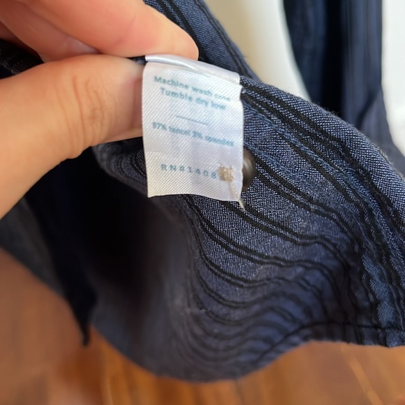 Marine Layer button up navy and blue stripe - Picture 5 of 5